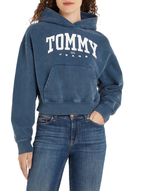 TOMMY HILFIGER TH JEANS Women's hooded sweatshirt dark night navy - Women's Sweatshirts