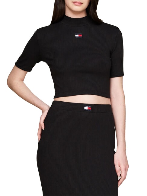 TOMMY HILFIGER TH JEANS Cotton top black - T-shirt