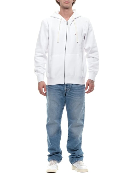 TOMMY HILFIGER TH Zip-up sweatshirt white - Sweatshirts