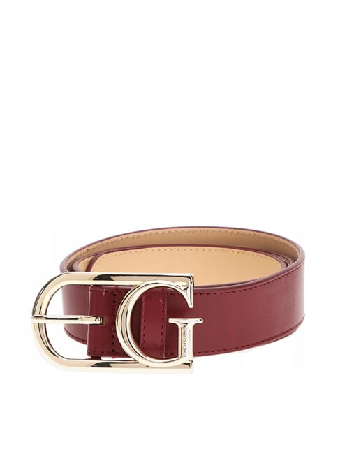 GUESS EVAINE Leather belt with G buckle RED - Belts