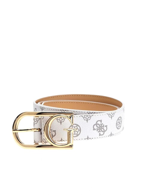 GUESS DORYS All-over print belt white logo - Belts