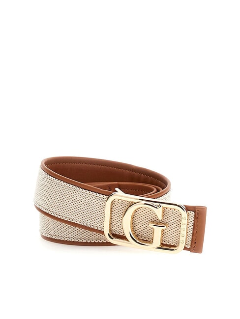 GUESS SEBINA Belt with canvas insert caramel multi - Belts