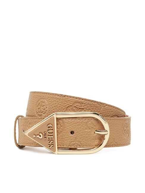 GUESS CRESIDIA Shortenable belt with embossed logos BEIGE - Belts