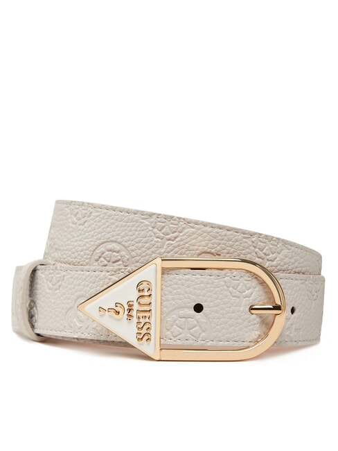 GUESS CRESIDIA Shortenable belt with embossed logos OFFWHITE - Belts