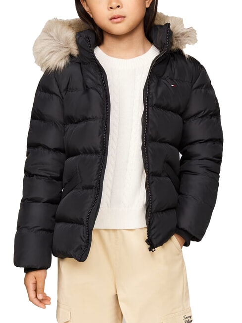 TOMMY HILFIGER TH  Down jacket with hood black - Baby Jackets