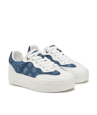 GUESS SWOLE2 Platform sneakers with denim inserts blue - Women’s shoes - 1