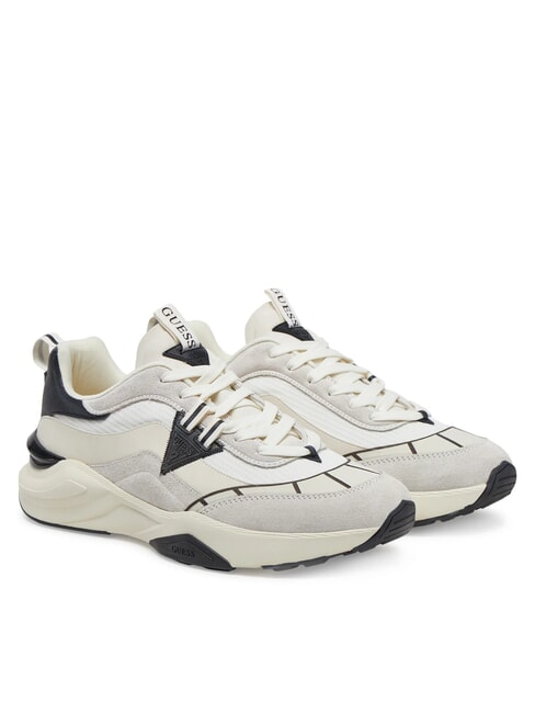 GUESS VALENCIA Running sneakers white black - Men’s shoes
