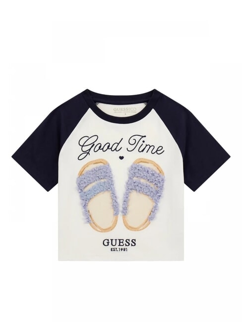GUESS KIDS Cropped fit short sleeve t-shirt secret blue - Child T-shirt