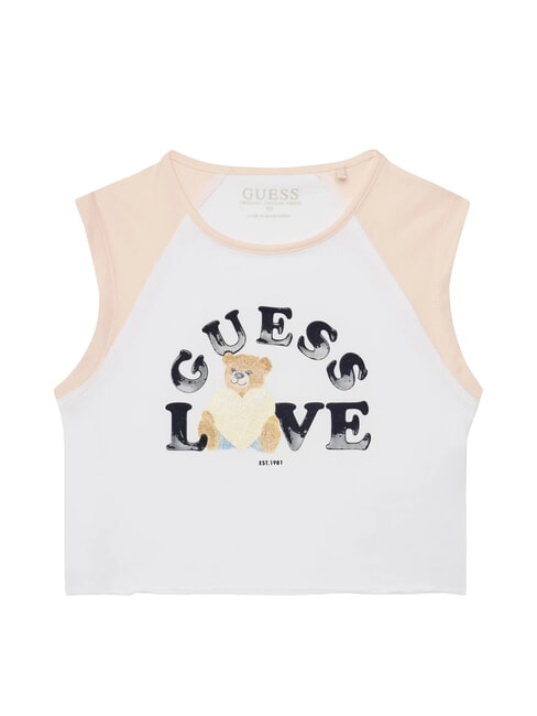 GUESS KIDS MIDI Printed armhole T-shirt purwhite - Child T-shirt