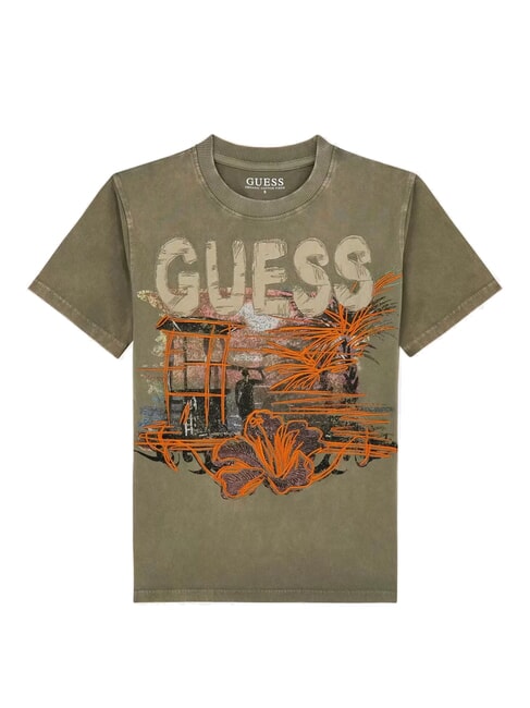 GUESS KIDS Short-sleeved T-shirt mossy green - Child T-shirt