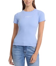 GUESS JEANS EMBRO SLIM Ribbed short-sleeved T-shirt - T-shirt