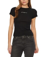 GUESS JEANS EMBRO SLIM Ribbed short-sleeved T-shirt - T-shirt