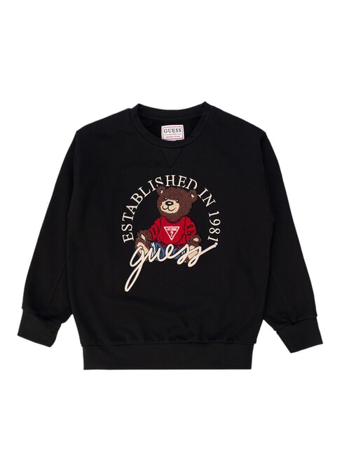 GUESS KIDS ACTIVE Crewneck sweatshirt with teddy bear jetbla - Baby Sweatshirt