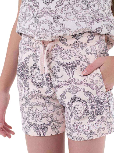 GUESS KIDS ACTIVE All-over print shorts for girls baroque florals pink - Children's trousers
