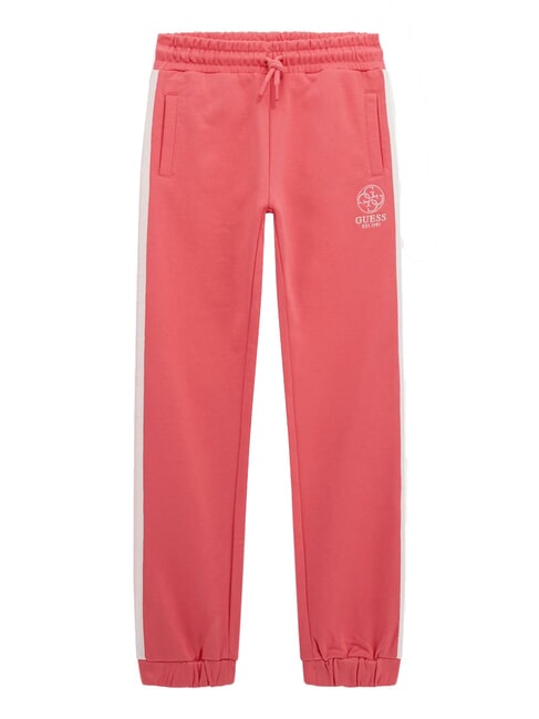 GUESS KIDS ACTIVE Jogger tracksuit trousers with side stripes juicy pink - Children's tracksuits