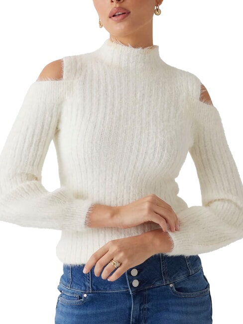 GUESS FUZZY TAKARA High neck cut out sweater dovwhi - Women's Sweaters