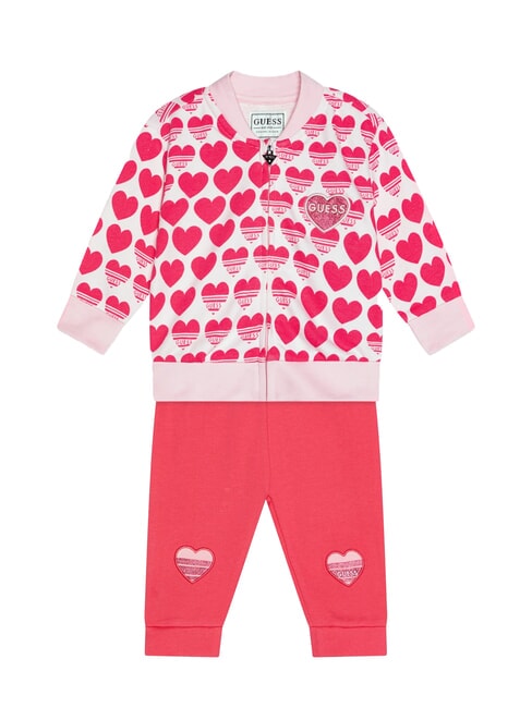 GUESS KIDS ACTIVE Girls' sweatshirt and trousers set hearts desire - Rompers and baby outfits