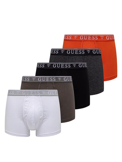 GUESS LOGO CLASSIC 5 multicolored boxers black white grey lava or - Men's briefs