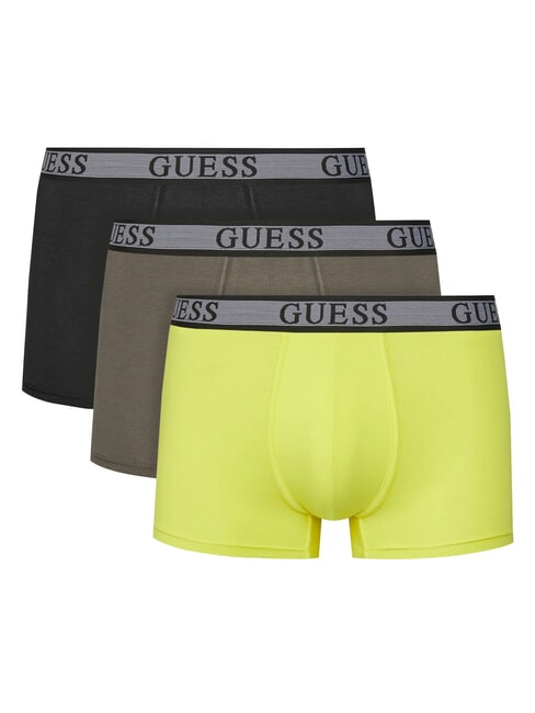 GUESS JOE 3 Multi-colored Boxers black lava yellow comb - Men's briefs