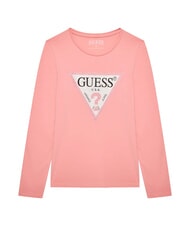GUESS KIDS Long-sleeved T-shirt with rhinestones - Child T-shirt