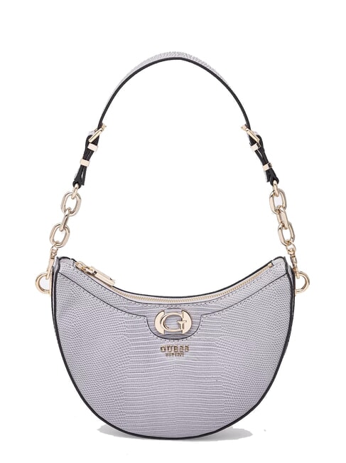 GUESS ORLINA Lizard print shoulder bag lavender grey - Women’s Bags