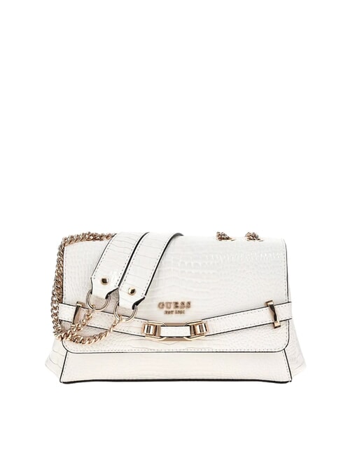 GUESS SILVYE Convertible bag with crocodile print white - Women’s Bags