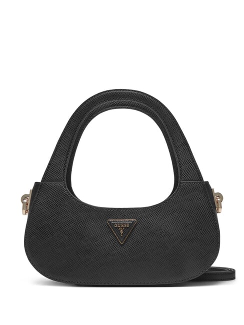 GUESS ECO JAZYLYNN ST Saffiano Hobo Bag with Shoulder Strap BLACK - Women’s Bags