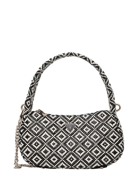 GUESS RIANEE Mini woven hobo bag BLACK - Women’s Bags