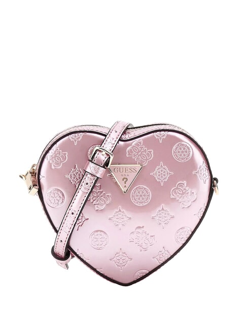 GUESS ARNELA Mini heart shoulder bag orchid logo - Women’s Bags