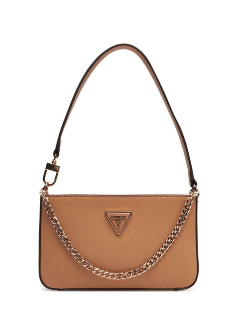 GUESS NOELLE Shoulder bag with chain BEIGE - Women’s Bags
