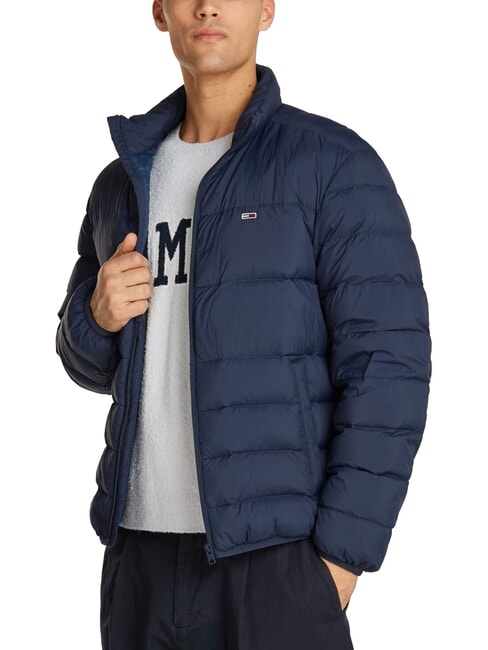 TOMMY HILFIGER TH JEANS Flag Nylon down jacket dark night navy - Men's down jackets