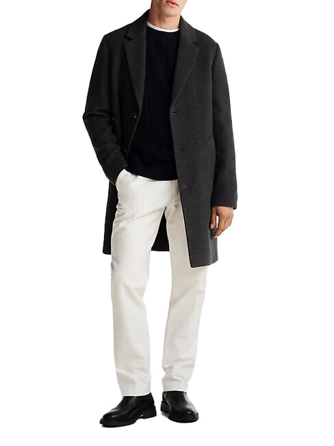 TOMMY HILFIGER TH Wool blend jacket dark gray heather - Men's Jackets