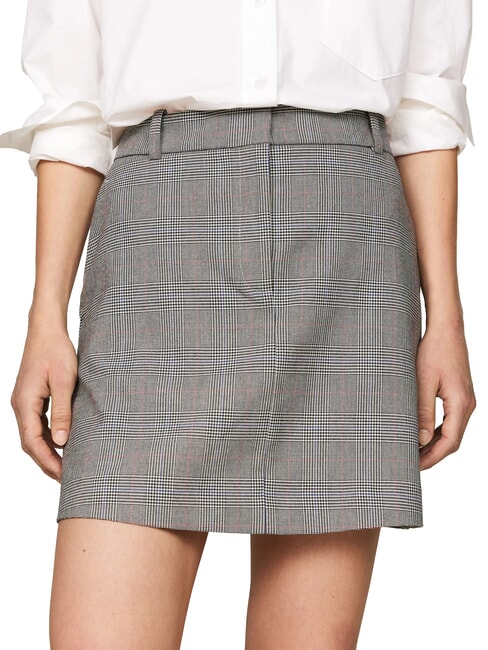 TOMMY HILFIGER TH Skirt global stp check/ s/ texture h grey - Women's Skirts