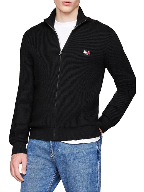 TOMMY HILFIGER TH JEANS  Zip-up sweater black - Men's Sweaters