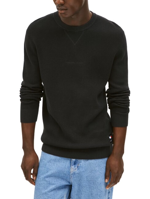 TOMMY HILFIGER TH JEANS Crew neck sweater black - Men's Sweaters