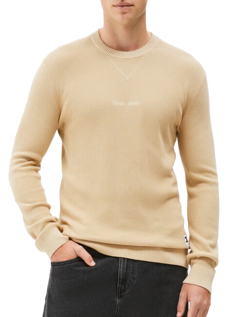 TOMMY HILFIGER TH JEANS Crew neck sweater gentle gold - Men's Sweaters
