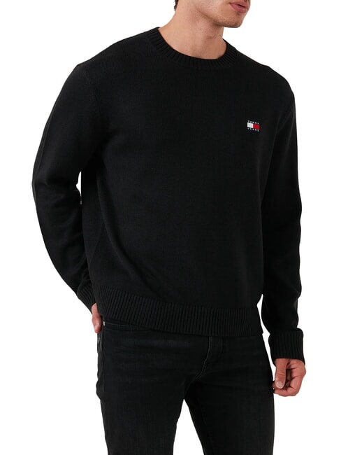 TOMMY HILFIGER TH JEANS  Crew neck sweater black - Men's Sweaters