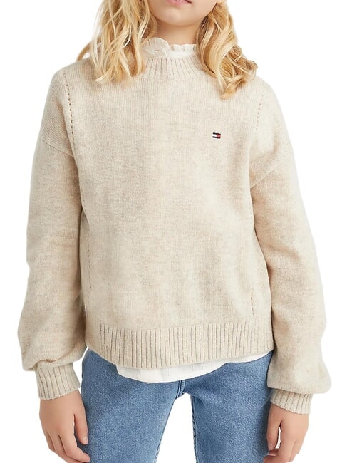 TOMMY HILFIGER TH KIDS Crew neck wool sweater merino melange - Child T-shirt