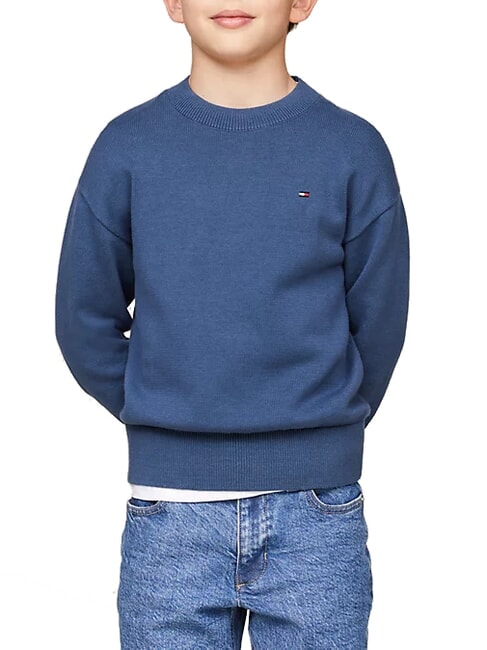 TOMMY HILFIGER TH KIDS Children's crew neck sweater Aegean Sea - Child T-shirt