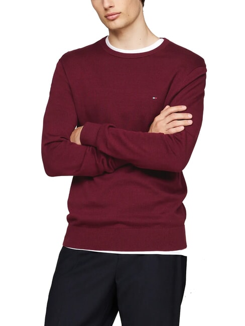 TOMMY HILFIGER TH  Crew neck sweater deep red - Men's Sweaters