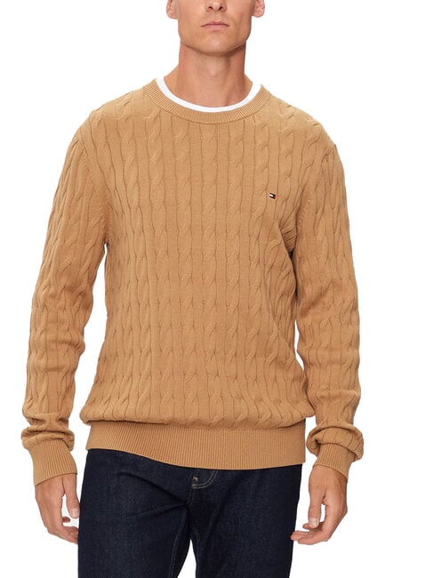 TOMMY HILFIGER TH  Crew neck sweater safari canvas - Men's Sweaters
