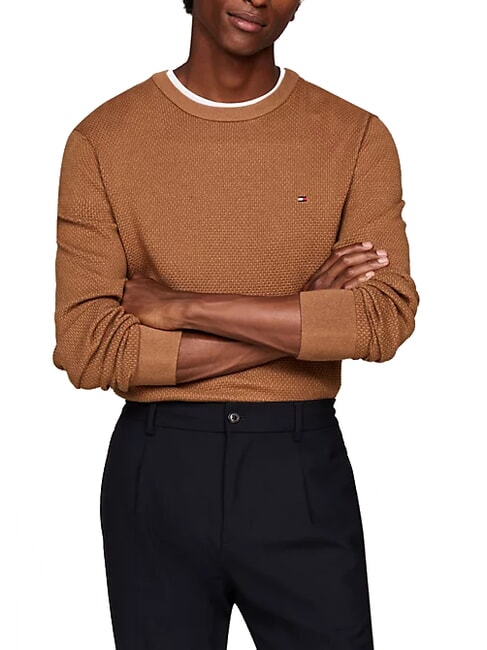 TOMMY HILFIGER TH  Crew neck sweater highland khaki/multi - Men's Sweaters