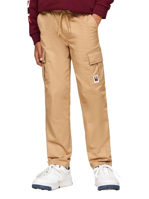 TOMMY HILFIGER TH KIDS Unisex cotton trousers classic khaki - Children's trousers