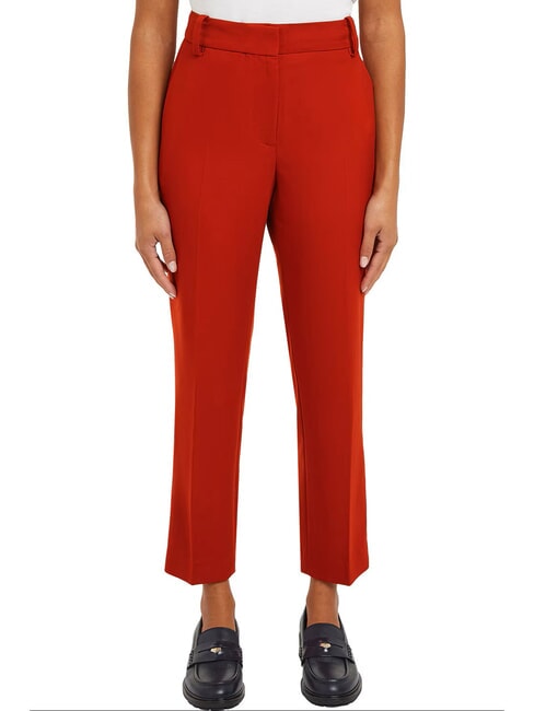 TOMMY HILFIGER TH  High-waisted trousers dark magma - Women's Pants