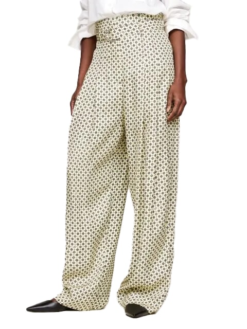 TOMMY HILFIGER TH  Lightweight trousers heritage scarf/ lemon zest - Women's Pants