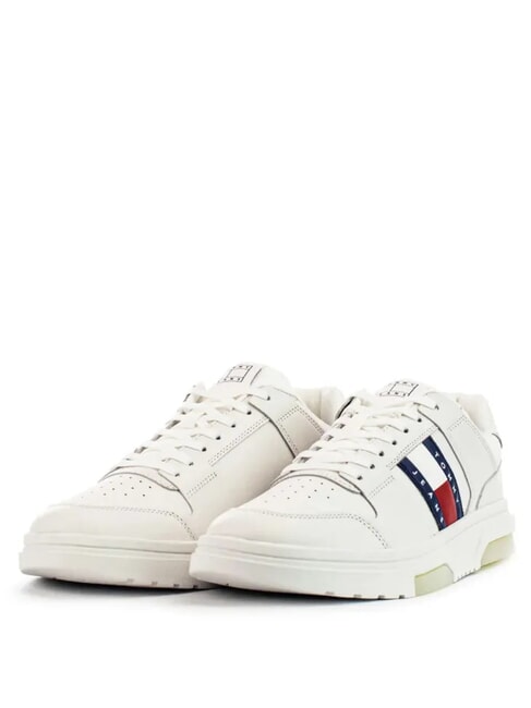 TOMMY HILFIGER TOMMY JEANS THE BROOKLYN ESS Leather sneakers ecru - Men’s shoes