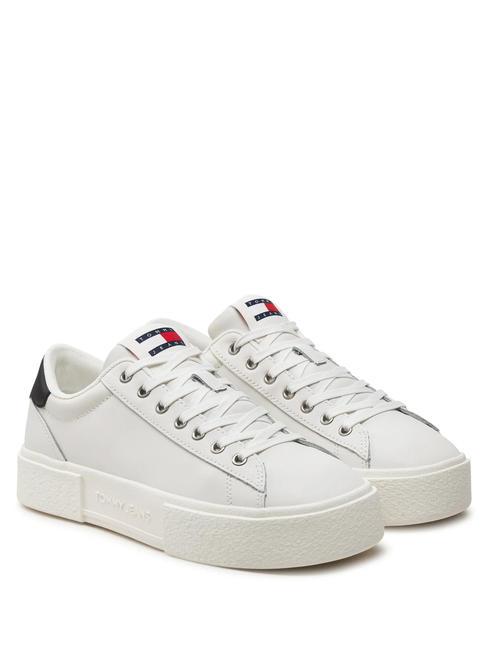 TOMMY HILFIGER TOMMY JEANS Foxing Flatform Sneakers ecru / black - Women’s shoes