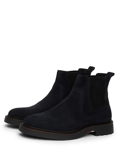 TOMMY HILFIGER TH Suede leather ankle boots desert sky - Men’s shoes