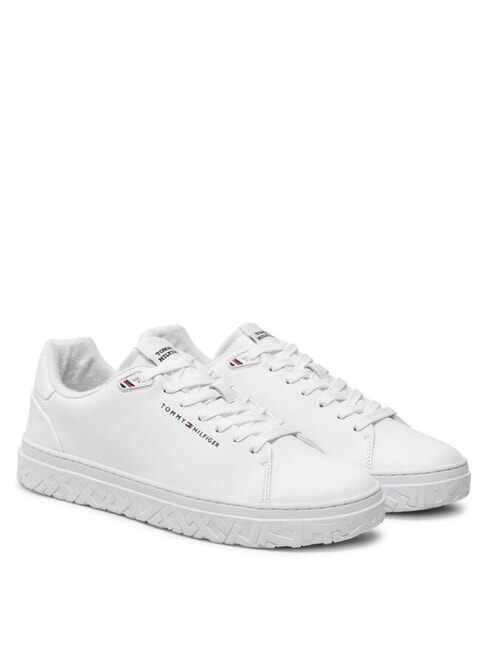 TOMMY HILFIGER TH  Men's leather sneakers white - Men’s shoes