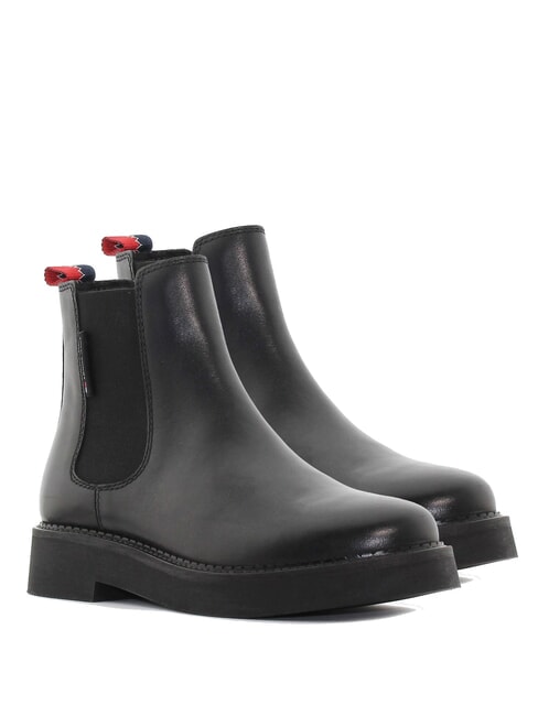 TOMMY HILFIGER TH JEANS  Chelsea leather ankle boots black - Women’s shoes